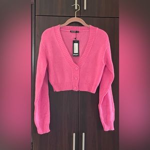 Nasty gal women’s cardigan bright pink